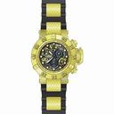 Invicta Subaqua Chronograph Black Skeleton Dial Black Polyurethane with Gold-plated Accents Men's Watch