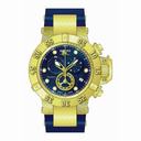 Invicta Subaqua Chronograph Blue Dial Blue Polyurethane with Gold-plated Men's Watch 15800