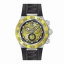 Invicta Subaqua Chronograph Gold Dial Black Polyurethane Watch 15577