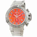 Invicta Subaqua Chronograph Orange Dial Stainless Steel Men's Watch 12726
