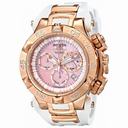 Invicta Subaqua Chronograph Pink Mother of Pearl Dial White Silicone Ladies Watch 17240