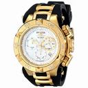 Invicta Subaqua Chronograph White Mother of Pearl Dial Black Polyurethane Ladies Watch 17234