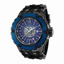 Invicta Subaqua GMT Blue and Gunmetal Dial Black Silicone Rubber Men's Watch 16818