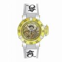 Invicta Subaqua Mechanical Gold Skeleton Dial White Silicone Ladies Watch 16794