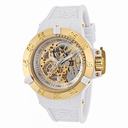 Invicta Subaqua Mechanical Silver Skeletal Dial White Silicone Men's Watch 16870