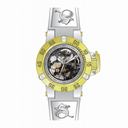Invicta Subaqua Mechanical Silver Skeleton Dial White Silicone Men's Watch 17146