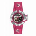 Invicta Subaqua Pink Skeleton Pink Silicone Ladies Watch 17128