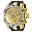 Invicta Venom Champagne Dial Black Polyurethane Gold Ion-plated Men's Watch 16151