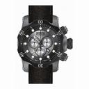 Invicta Venom Chronograph Antique Silver Dial Black Leather Men's Watch 15985