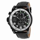 Invicta Venom Chronograph Black Dial Black Leather Band Men's Watch 14476