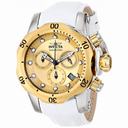 Invicta Venom Chronograph Champagne Dial White Leather Men's Watch 16090