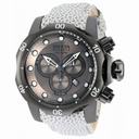 Invicta Venom Chronograph Charcoal Dial Charcoal Leather Men's Watch 18308