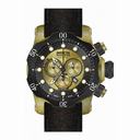 Invicta Venom Chronograph Gold Dial Black Leather Men's Watch 15986