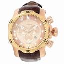 Invicta Venom Chronograph Gold-tone Dial Brown Leather Band Men's Watch 13883