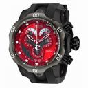 Invicta Venom Chronograph Red Dial Black Polyurethane Men's Watch 18537