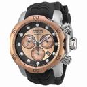 Invicta Venom Chronograph Rose and Black Dial Black Silicone Men's Watch 19921