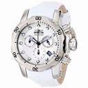 Invicta Venom Chronograph Silver Dial White Leather Ladies Watch 16089