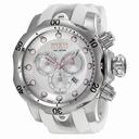 Invicta Venom Silver Dial Chronograph White Rubber Men's Watch 11852