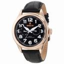 Invicta Vintage Black Dial Black Leather Men's Watch 11742