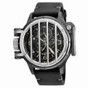 Invicta Vintage Black Dial Black Leather Men's Watch 20260