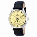 Invicta Vintage Champagne Dial Chronograph Black Leather Men's Watch 12237