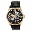 Invicta Vintage Mechanical Black Skeleton Dial Gold-plated Men's Watch 12405