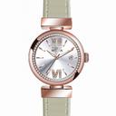 Invicta Wildflower Silver Dial Gray Leather Ladies Watch 15545