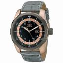 Invictor Aviator Black and Rose Dial Grey Lerather Men's Watch 19565