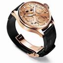 IWC Big Pilot Champagne Dial Perpetual Calendar Black Leather Men's Watch IW502639