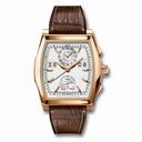 IWC Da Vinci Silver Dial Brown Leather 18k Rose Gold Chrono Men's Watch IW376107