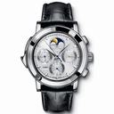 IWC Grande Complication Silver Dial Chronograph Black Leather Strap Automatic Men's Watch IW377013