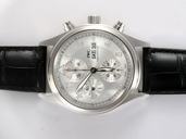 IWC Pilots Classic Chronograph IW371701 39mm White Dial Black Cow Leather Strap Watch