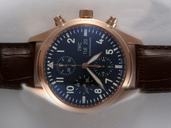 IWC Pilots Classic Chronograph IW371701 Midsize Rose Gold Case Round Watch