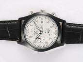 IWC Pilots Classic Chronograph IW371701 White Dial 40mm Black Ostrich Leather Strap Watch
