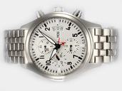 IWC Pilots Classic Chronograph IW371704 Automatic Stainless Steel Bezel White Dial Watch
