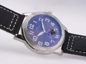IWC Pilots Classic Hand-Wound IW325401 Round Black Stainless Steel Strap Blue Dial Watch