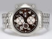 IWC Pilots Spitfire Chronograph IW371705 Silver Stainless Steel Strap Black Dial Watch
