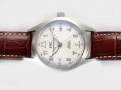IWC Pilots Spitfire Mark XVI IW325502 Midsize Brown Cow Leather Strap Round Watch