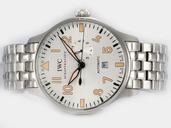 IWC Pilots spitfire Spitfire UTC IW325112 White Dial Stainless Steel Case Round Watch