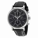 IWC Portofino Chronograph Black Dial Alligator Leather Strap Automatic Men's Watch IW391008