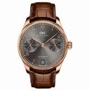 IWC Portugeiser Slate Grey Dial 18K Rose Gold Automatic Men's Watch IW500702