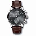 IWC Portuguese Chrono-Automatic 18kt White Gold Brown Men's Watch IW371431