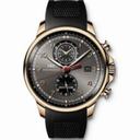 IWC Portuguese Chronograph Automatic Grey Dial Black Rubber Men's Watch IW390202
