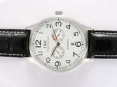 IWC Portuguese F.A. Jones IW322701 Black Ostrich Leather Strap Round Midsize Watch