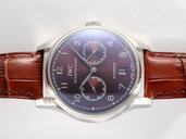 IWC Portuguese IW500109 Brown Dial Stainless Steel Case Stainless Steel Bezel Watch