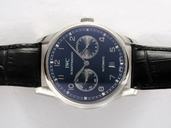 IWC Portuguese IW500109 Stainless Steel Bezel Automatic Blue Dial Watch