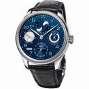 IWC Portuguese Perpetual Calendar Hemisphere Blue Dial Black Leather Men's Watch IW502121