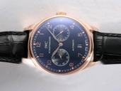 IWC Portuguese W500101 Black Ostrich Leather Strap Midsize 42.3mm Watch