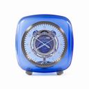 Jaeger LeCoultre Atmos 566 by Marc Newson Baccarat Crystal Blue Dial Clock Q5165103
