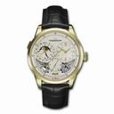 Jaeger LeCoultre Duometre A Quantieme Lunaire Beige Dial 18kt Yellow Gold Leather Men's Watch Q6040420